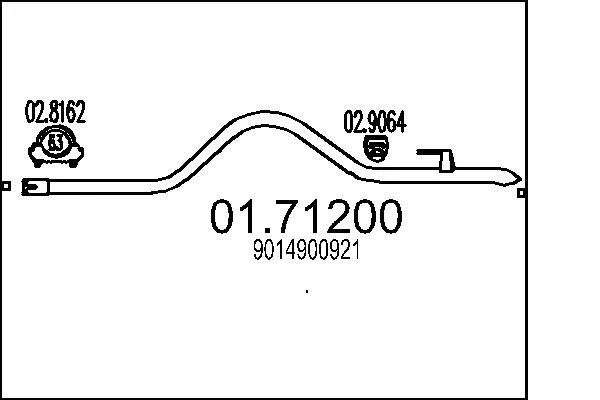 Tubo de Escape MTS 01.71200