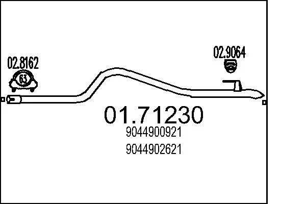 Tubo de Escape MTS 01.71230
