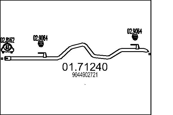 Tubo de Escape MTS 01.71240