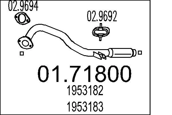 Tubo de Escape MTS 01.71800