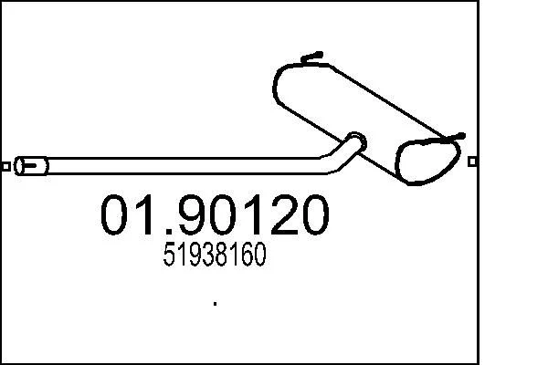 Rear Muffler MTS 01.90120