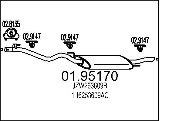 Rear Muffler MTS 01.95170