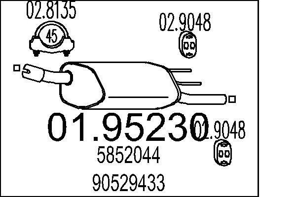 Rear Muffler MTS 01.95230