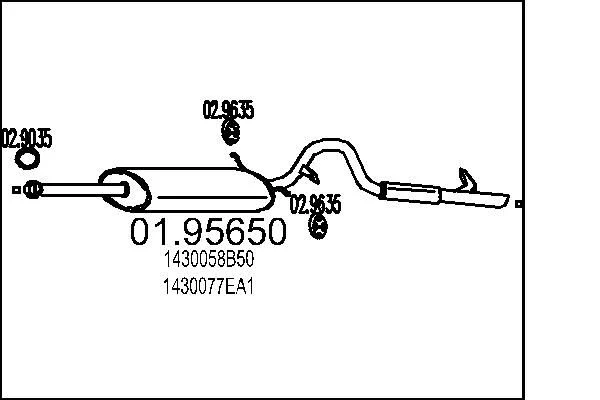 Rear Muffler MTS 01.95650