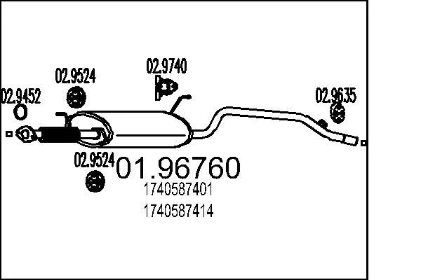 Rear Muffler MTS 01.96760