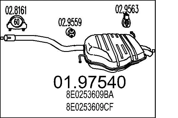 Rear Muffler MTS 01.97540