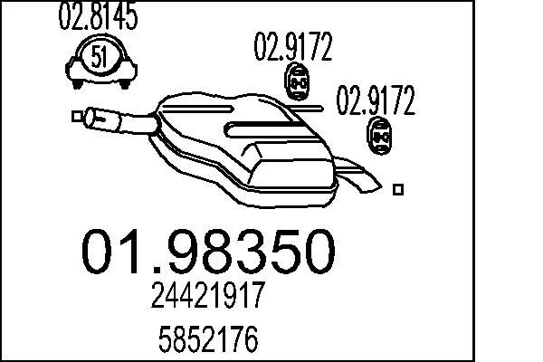 Rear Muffler MTS 01.98350