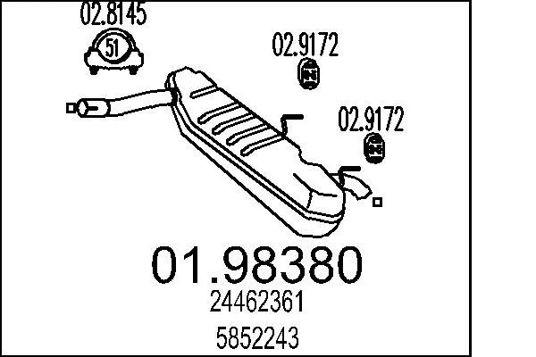Rear Muffler MTS 01.98380