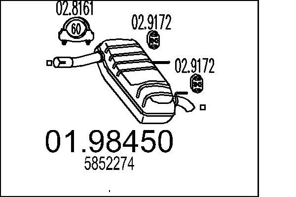 Rear Muffler MTS 01.98450
