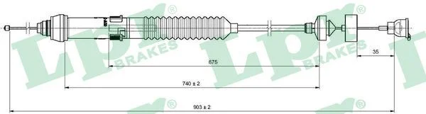 Cable Pull, clutch control LPR C0018C