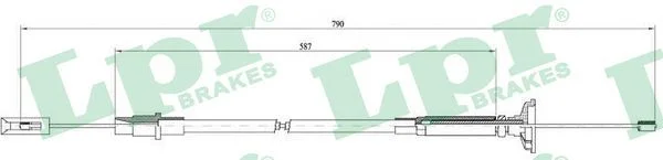 Cable Pull, clutch control LPR C0258C