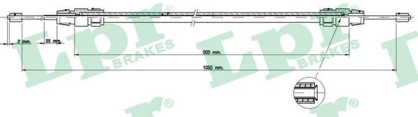 Tração do cabo, travão de estacionamento LPR C0421B