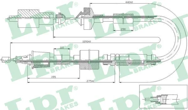 Cable Pull, clutch control LPR C0470C