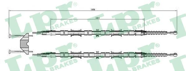 Cable Pull, parking brake LPR C0655B