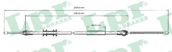 Cable Pull, parking brake LPR C0700B