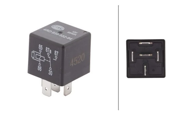 Relé, controlo de arranque a frio HELLA 4RD 933 332-641