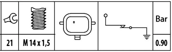 Interruptor de pressão de óleo HELLA 6ZL 003 259-901