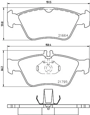 Conjunto de pastilhas de travão de disco HELLA 8DB 355 007-831