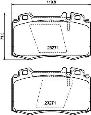 Conjunto de pastilhas de travão de disco HELLA 8DB 355 008-691