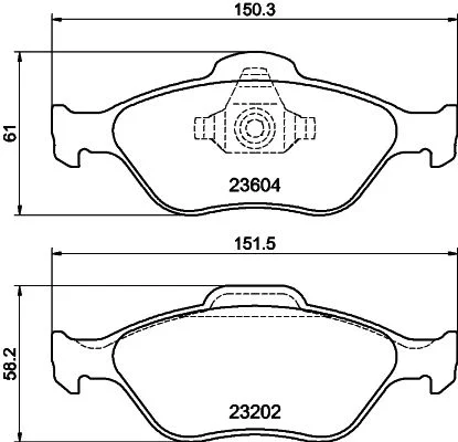 Conjunto de pastilhas de travão de disco HELLA 8DB 355 008-901