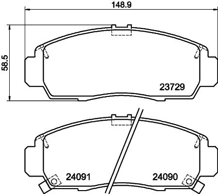 Conjunto de pastilhas de travão de disco HELLA 8DB 355 009-771