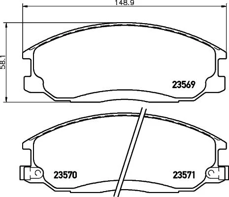 Conjunto de pastilhas de travão de disco HELLA 8DB 355 009-991