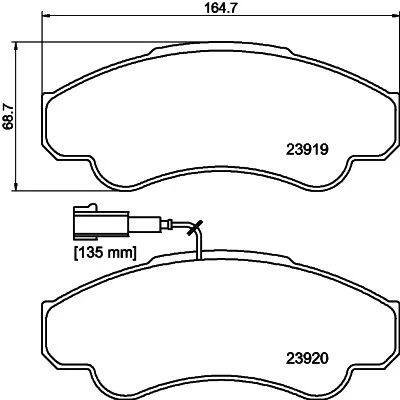 Conjunto de pastilhas de travão de disco HELLA 8DB 355 010-401