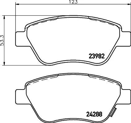 Conjunto de pastilhas de travão de disco HELLA 8DB 355 012-831