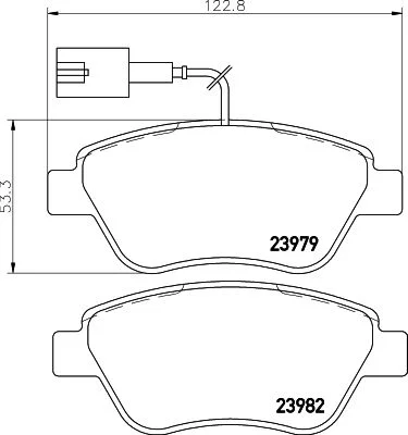 Conjunto de pastilhas de travão de disco HELLA 8DB 355 012-841
