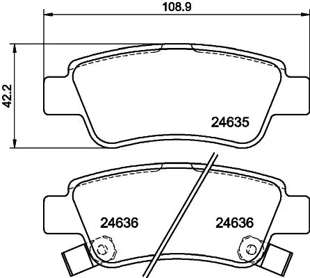 Conjunto de pastilhas de travão de disco HELLA 8DB 355 013-591
