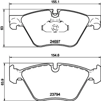 Conjunto de pastilhas de travão de disco HELLA 8DB 355 014-351