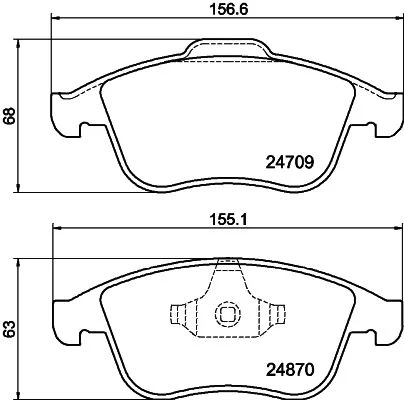Conjunto de pastilhas de travão de disco HELLA 8DB 355 014-801