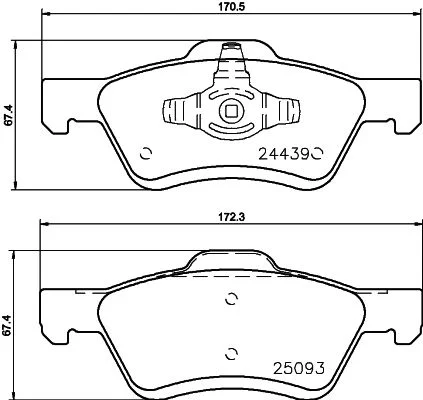 Brake Pad Set, disc brake HELLA 8DB 355 014-961