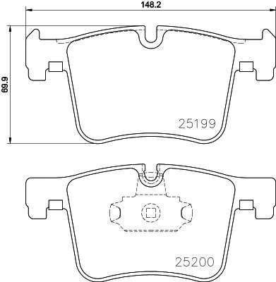Conjunto de pastilhas de travão de disco HELLA 8DB 355 015-781