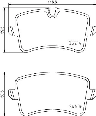 Brake Pad Set, disc brake HELLA 8DB 355 016-001