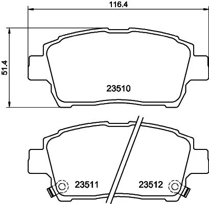 Brake Pad Set, disc brake HELLA 8DB 355 017-081