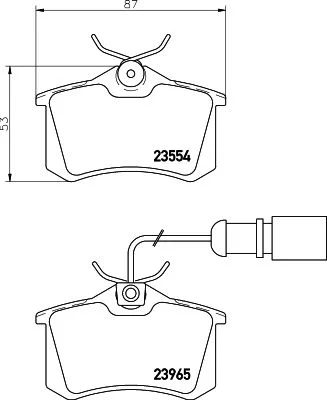 Conjunto de pastilhas de travão de disco HELLA 8DB 355 018-601
