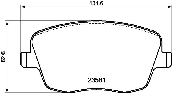 Conjunto de pastilhas de travão de disco HELLA 8DB 355 018-801