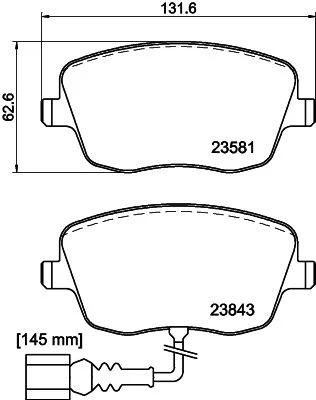 Conjunto de pastilhas de travão de disco HELLA 8DB 355 018-811