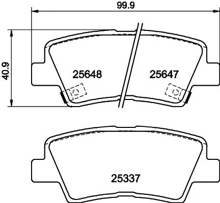 Conjunto de pastilhas de travão de disco HELLA 8DB 355 020-371