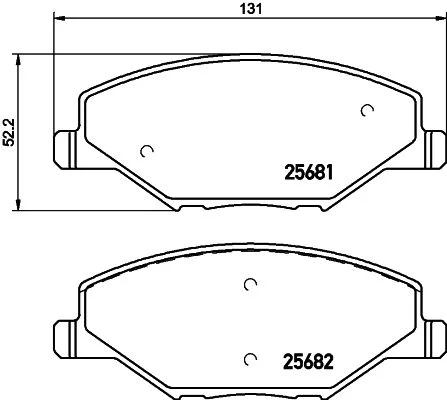 Conjunto de pastilhas de travão de disco HELLA 8DB 355 020-521