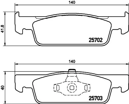 Conjunto de pastilhas de travão de disco HELLA 8DB 355 020-801