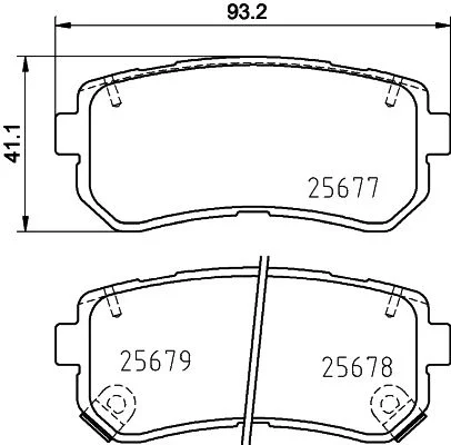 Conjunto de pastilhas de travão de disco HELLA 8DB 355 020-851