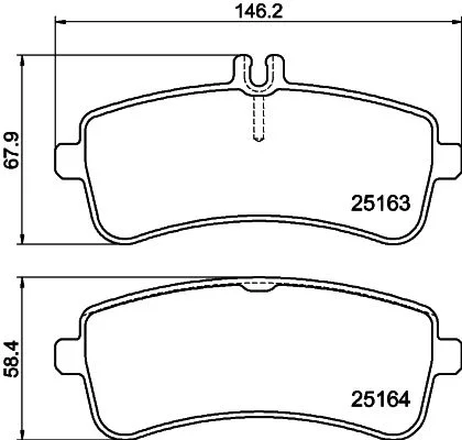 Conjunto de pastilhas de travão de disco HELLA 8DB 355 021-521