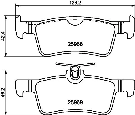 Brake Pad Set, disc brake HELLA 8DB 355 021-701