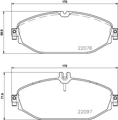 Brake Pad Set, disc brake HELLA 8DB 355 021-921