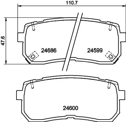 Conjunto de pastilhas de travão de disco HELLA 8DB 355 023-231