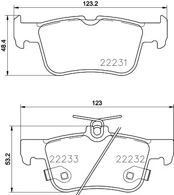 Conjunto de pastilhas de travão de disco HELLA 8DB 355 023-301