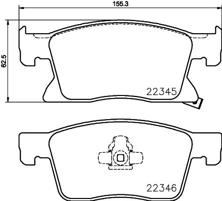 Conjunto de pastilhas de travão de disco HELLA 8DB 355 024-781