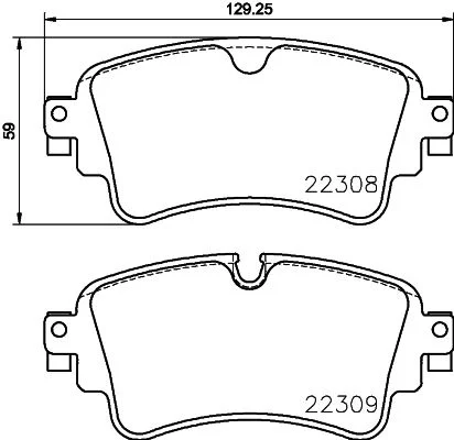 Brake Pad Set, disc brake HELLA 8DB 355 024-791